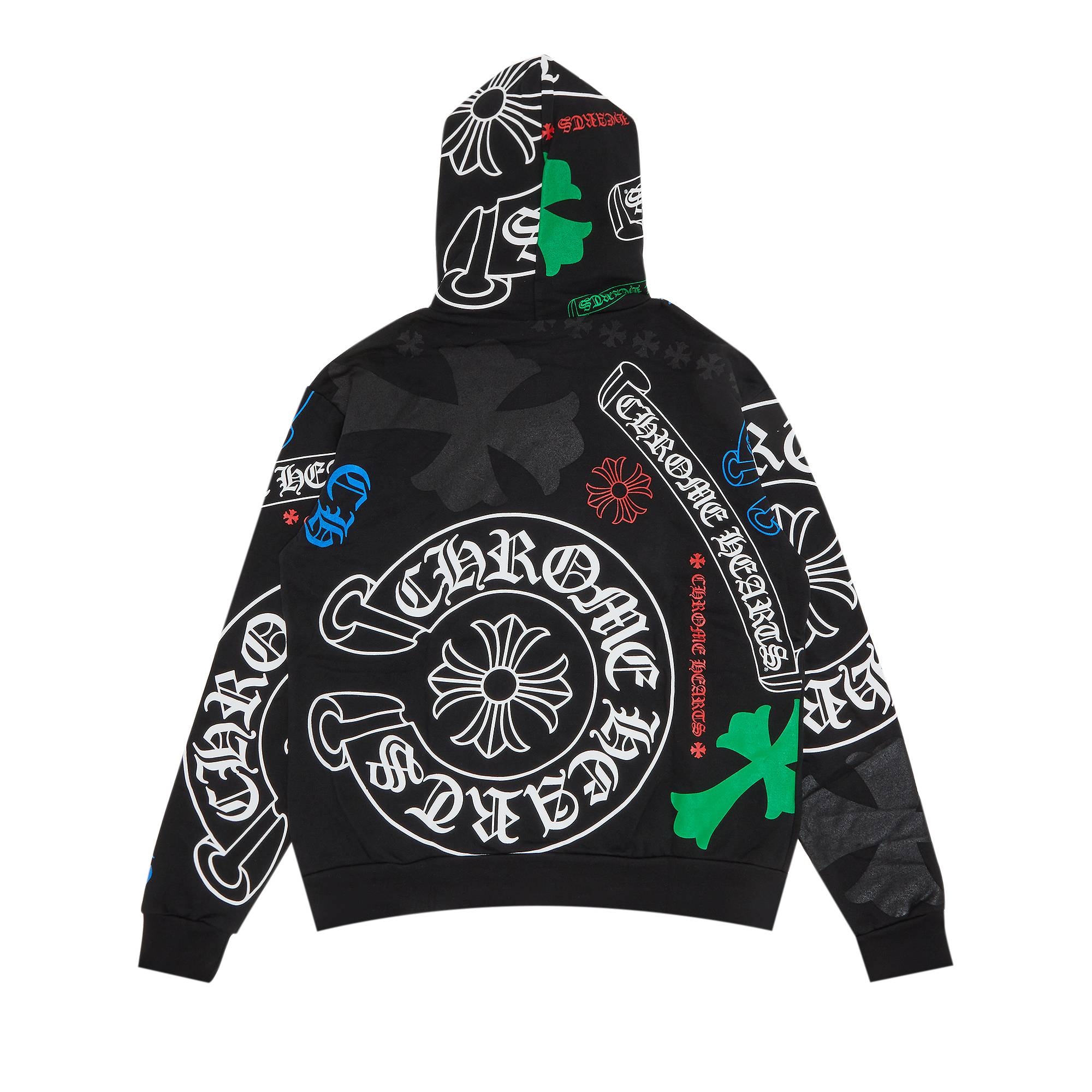 Chrome Hearts Stencil Hoodie 'Black/Multicolor'