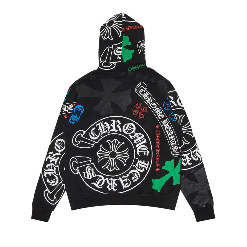 Chrome Hearts Chrome Hearts Stencil Hoodie 'Black/Multicolor' outlook