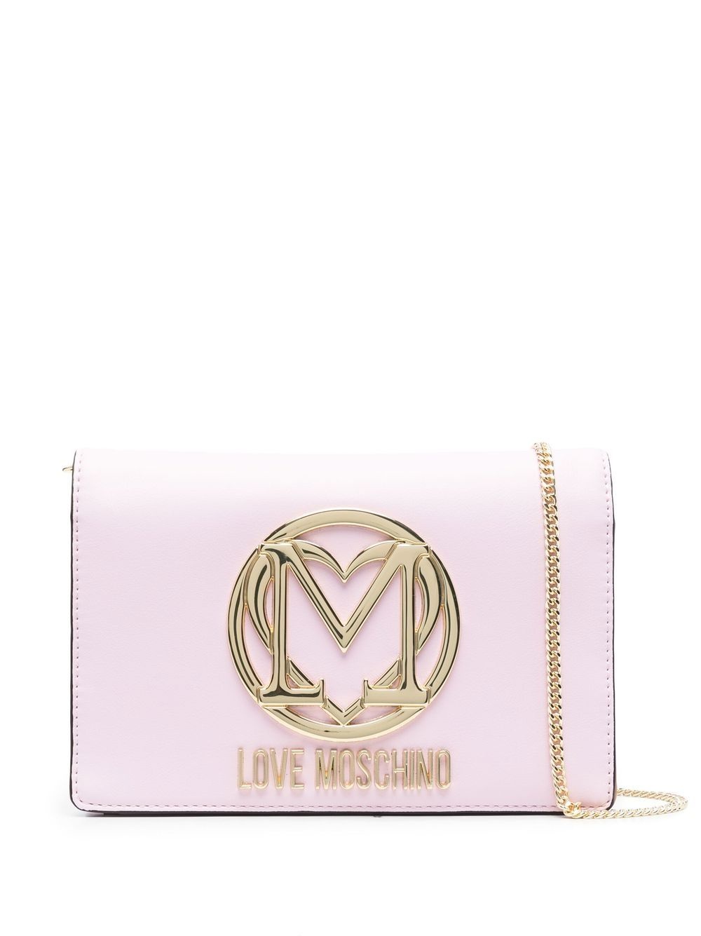 logo-plaque faux-leather crossbody bag - 1