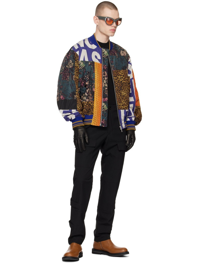 Dries Van Noten Black Paneled Cargo Pants outlook