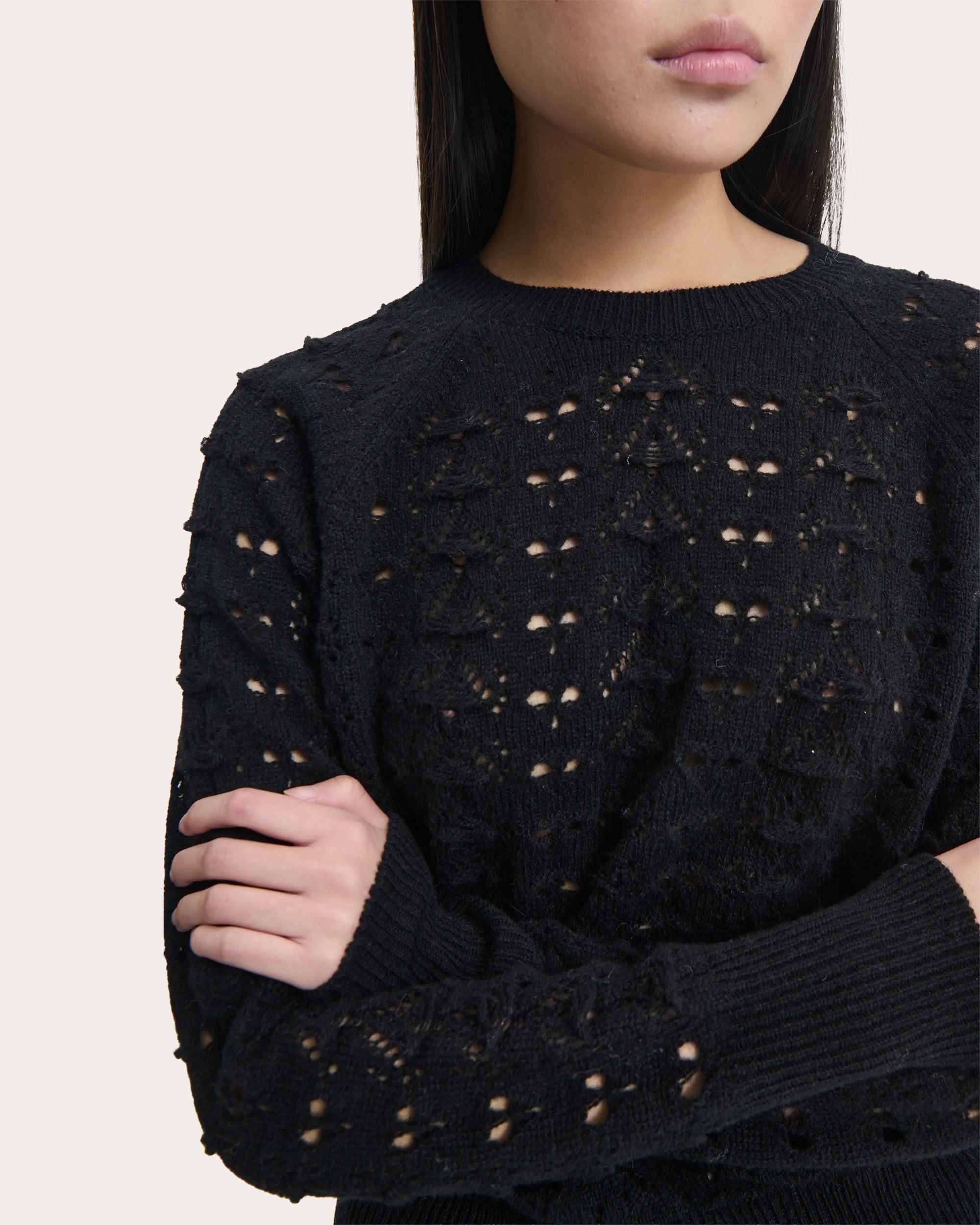 Bidane Heritage Knit Wool Raglan Sweater - 3