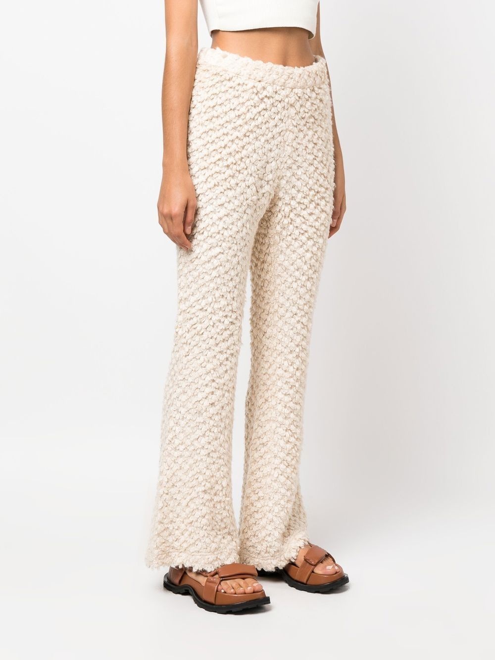 knit flare lounge trousers - 3