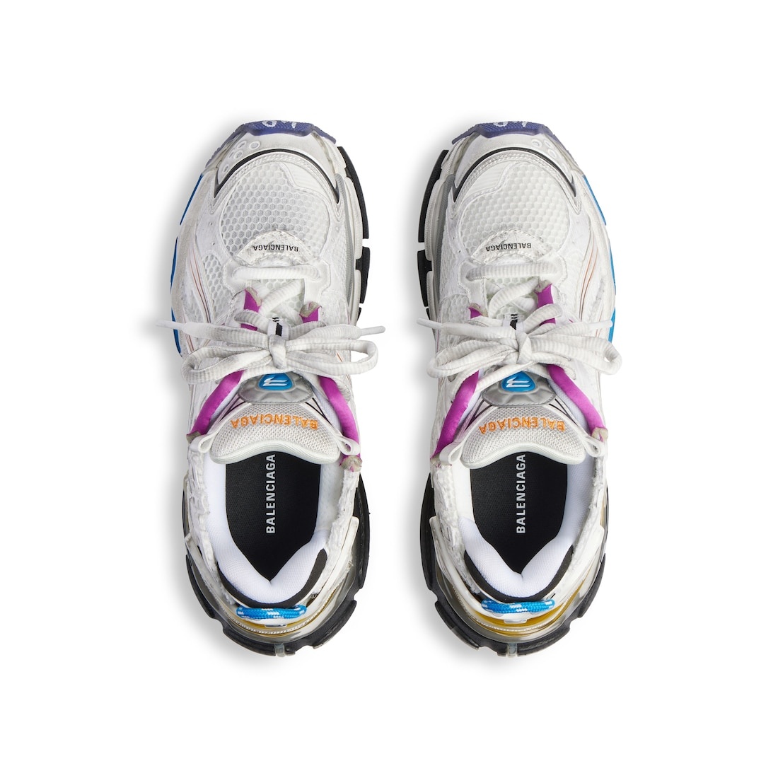 Men's Runner Gradient Sneaker  in White/multicolored - 6