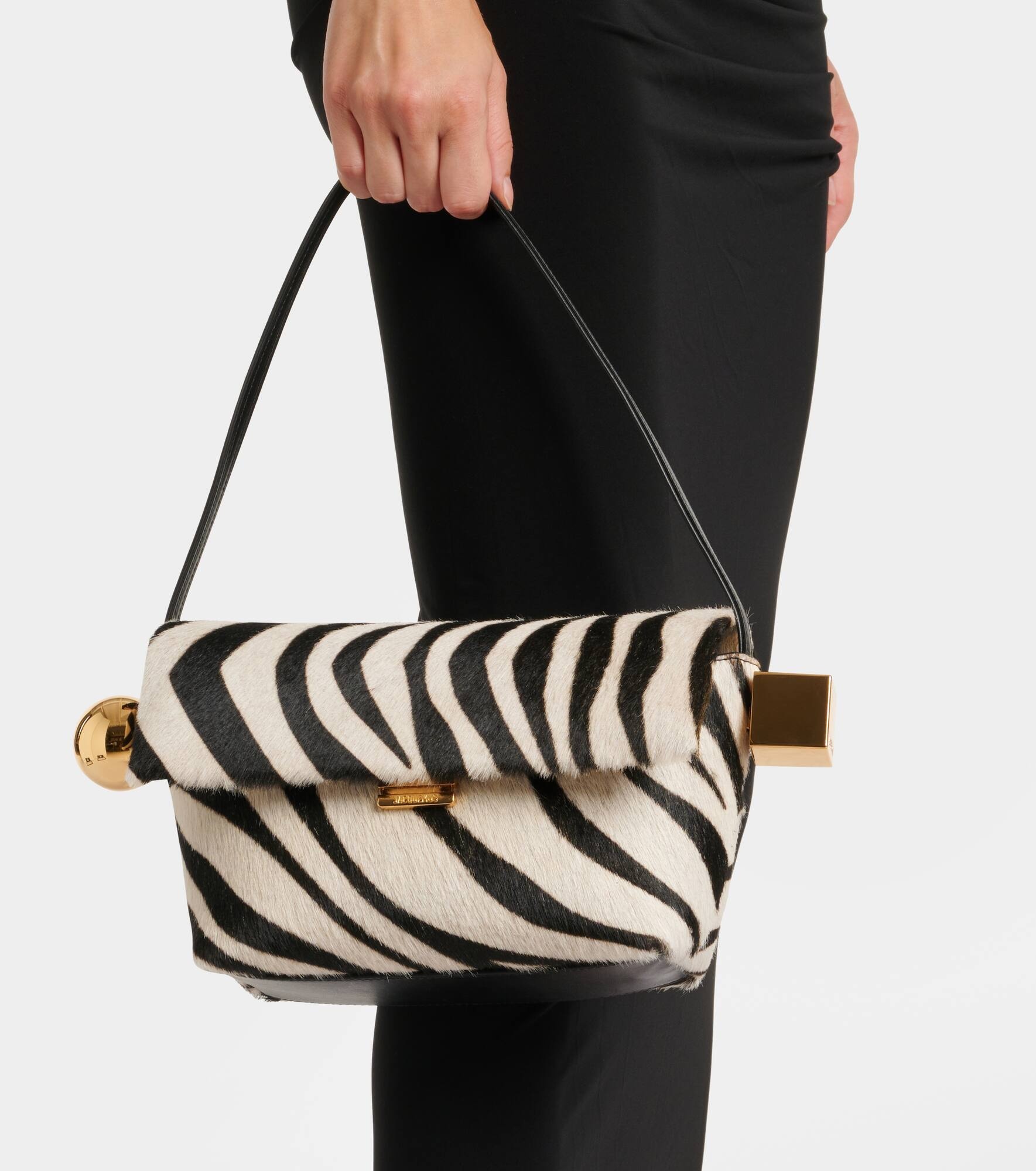 Rond Carré calf hair shoulder bag - 6