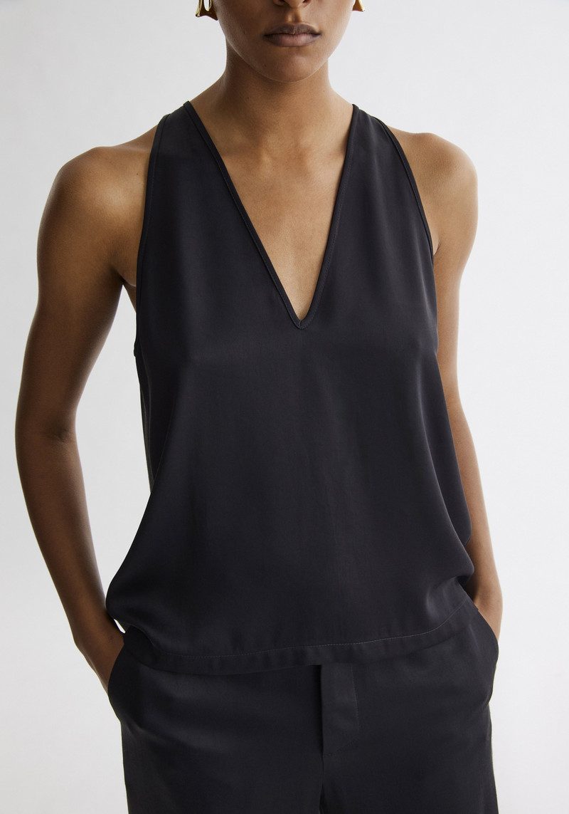 REA V-neck satin top 3