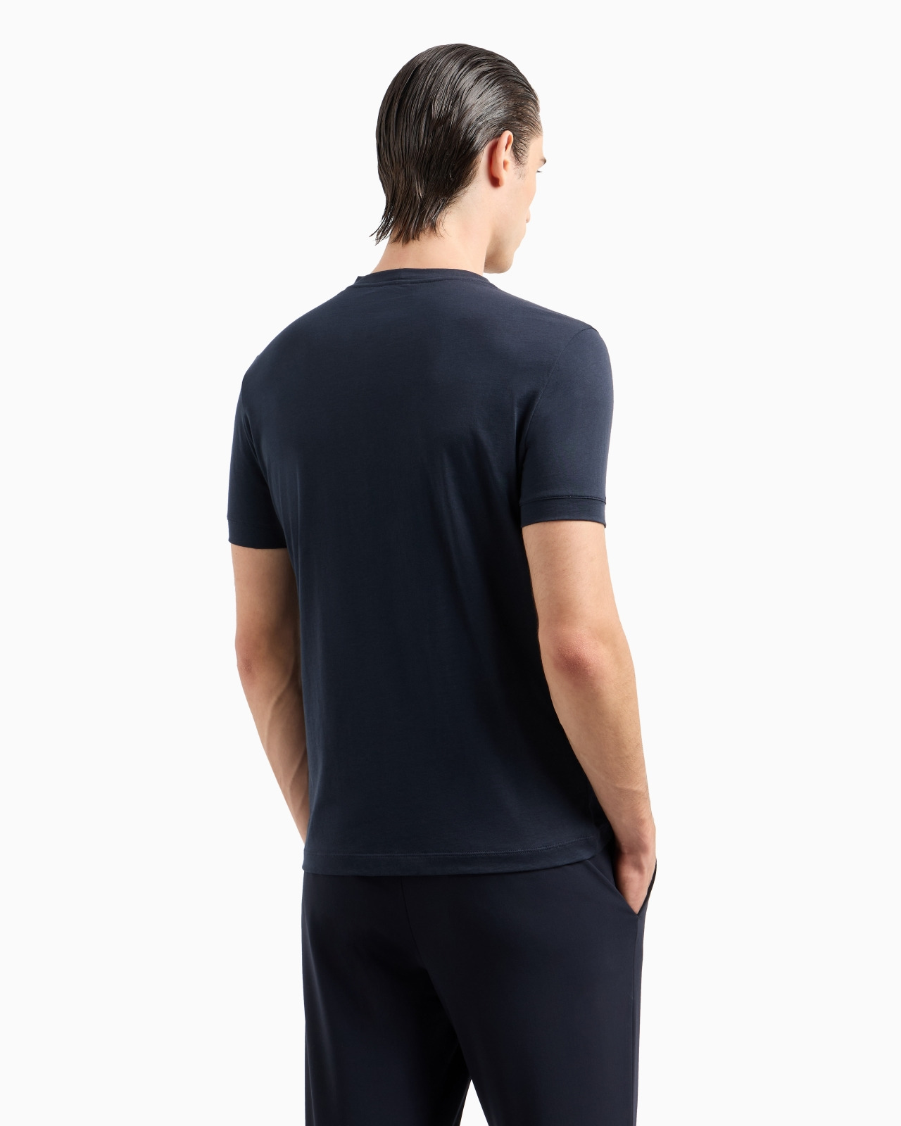 Borgonuovo 11 crew-neck T-shirt in Pima cotton jersey - 3