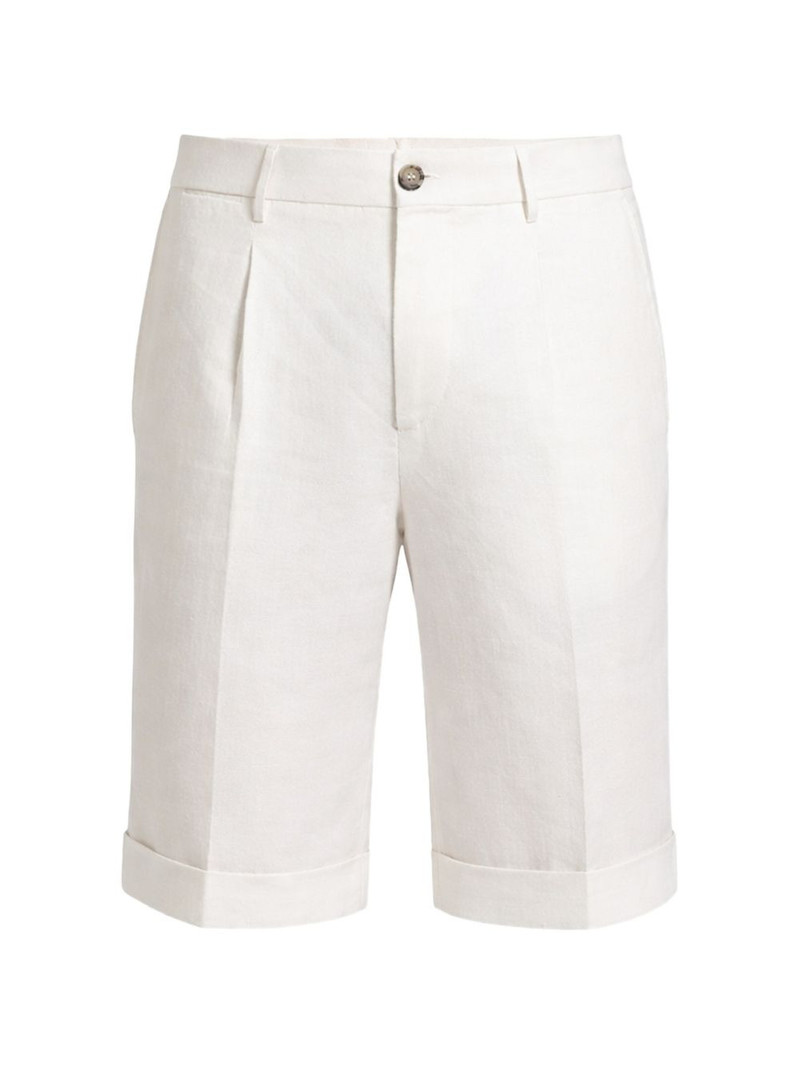 pleated turn-up shorts 1