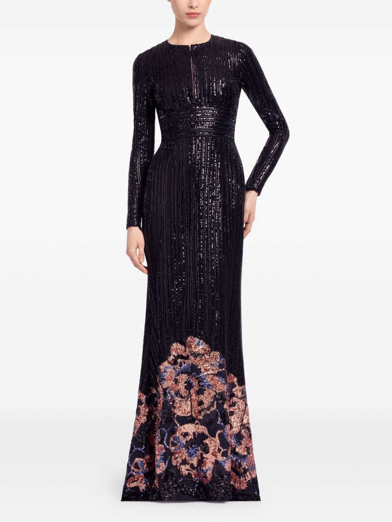 sequin-embellished maxi dress 1