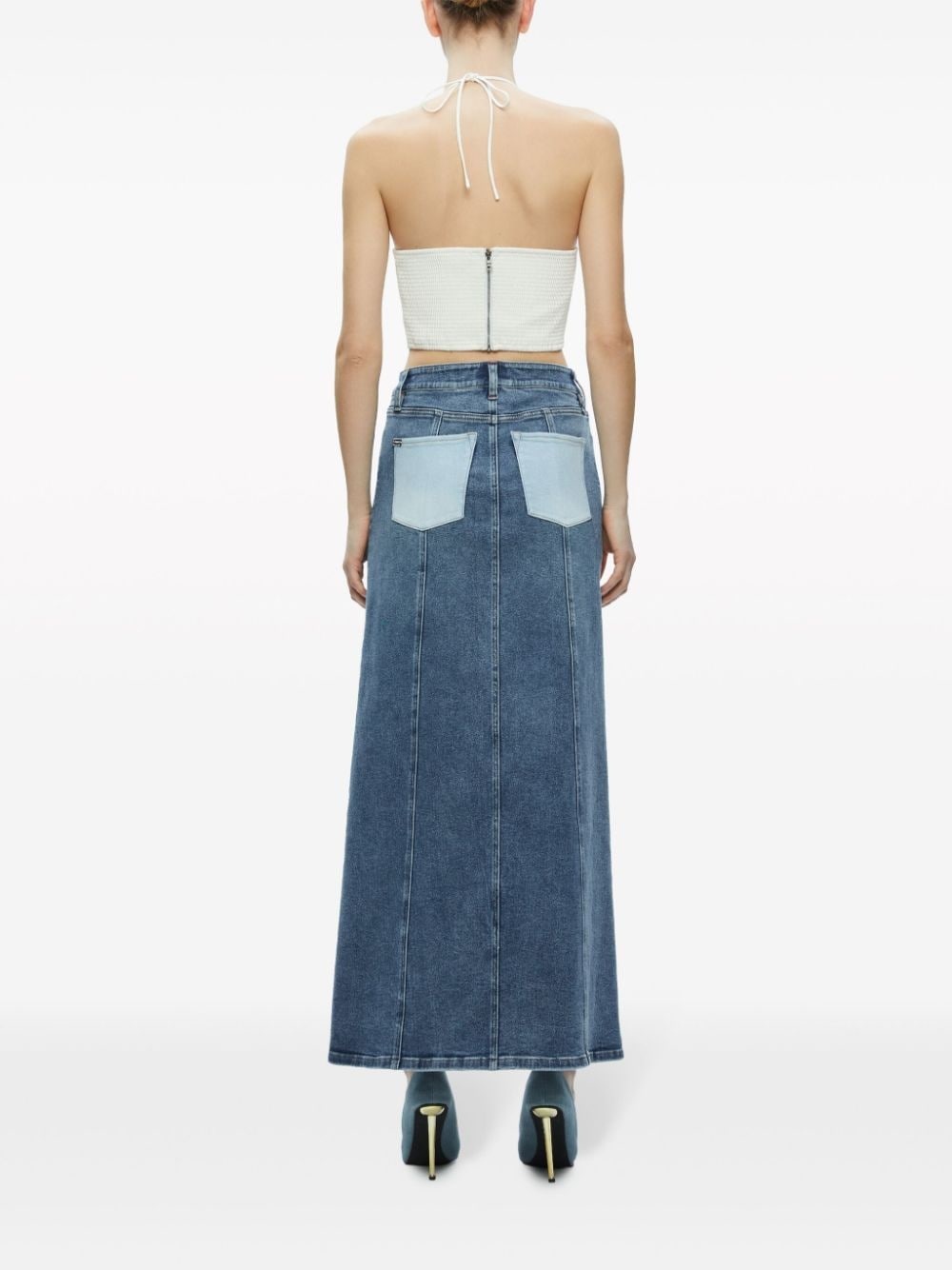 Rye two-tone denim skirt - 4