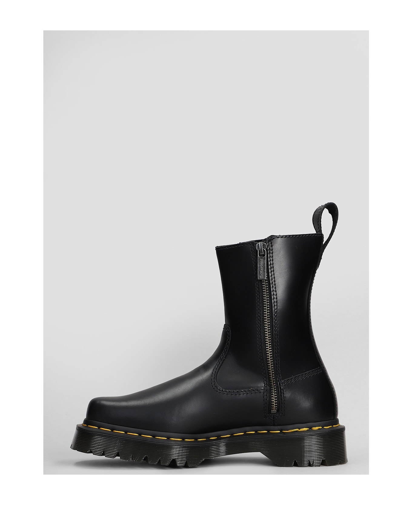 Amaayah Lo Orleans Combat Boots In Black Leather - 3