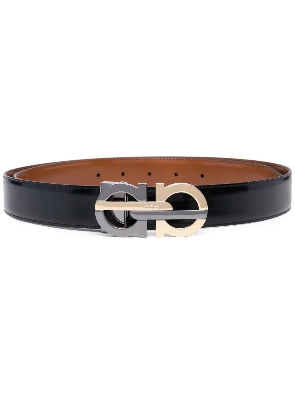 reversible adjustable Gancini belt - 1