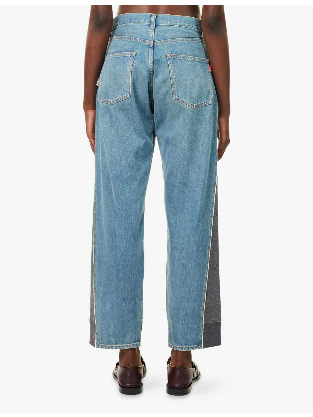 Panelled Straight-Leg Denim Jeans - 4