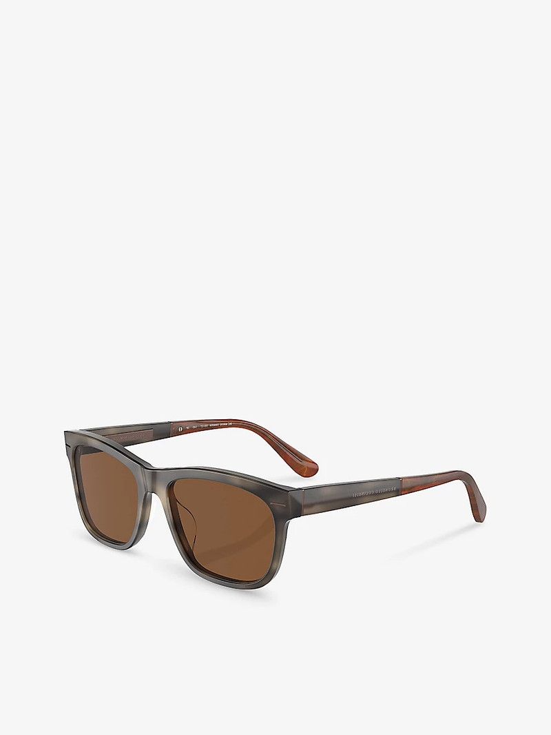 Brunello Cucinelli BC4003S Mr. Brunello rectangle-frame acetate sunglasses outlook