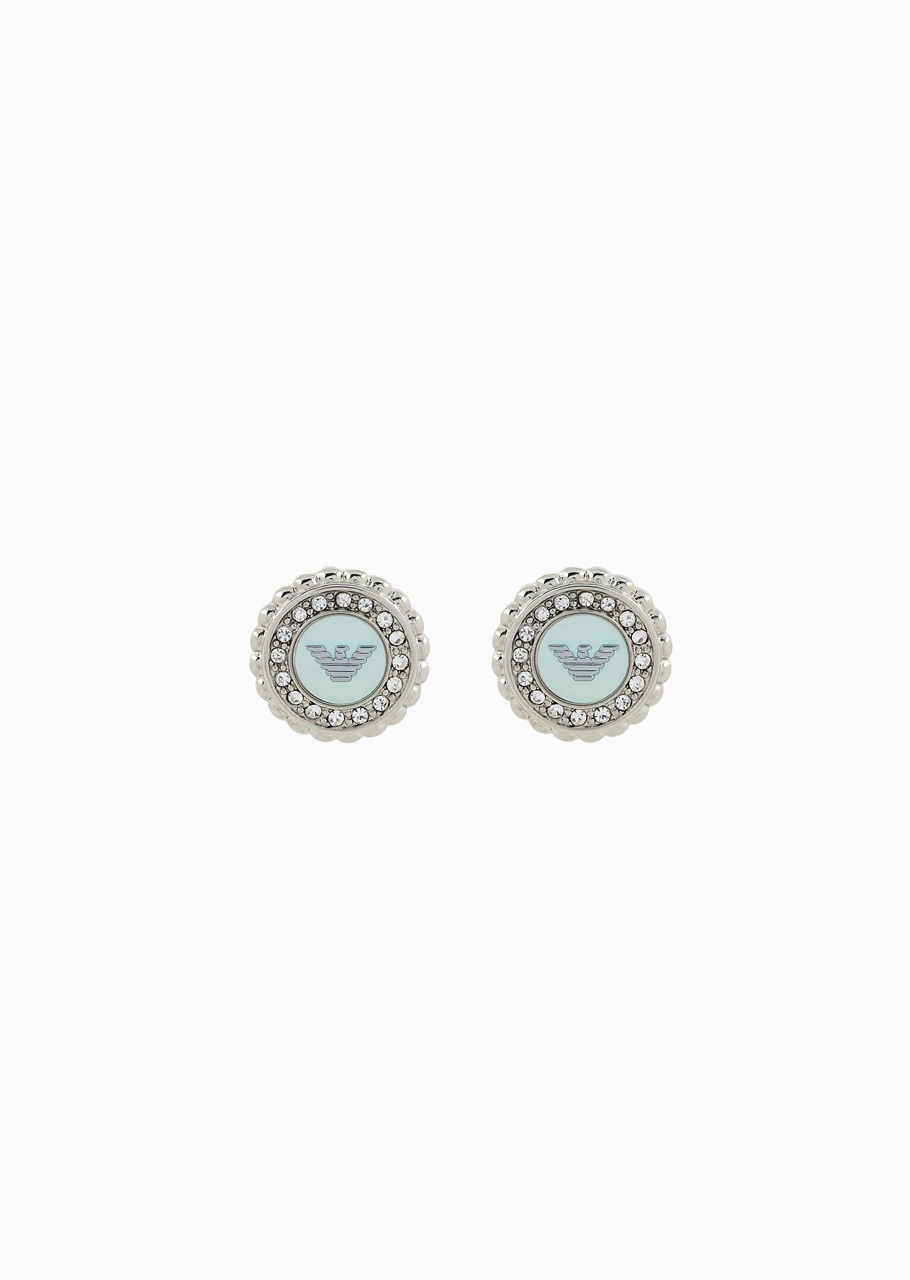 Stainless Steel Mother Of Pearl Stud Earrings - 1