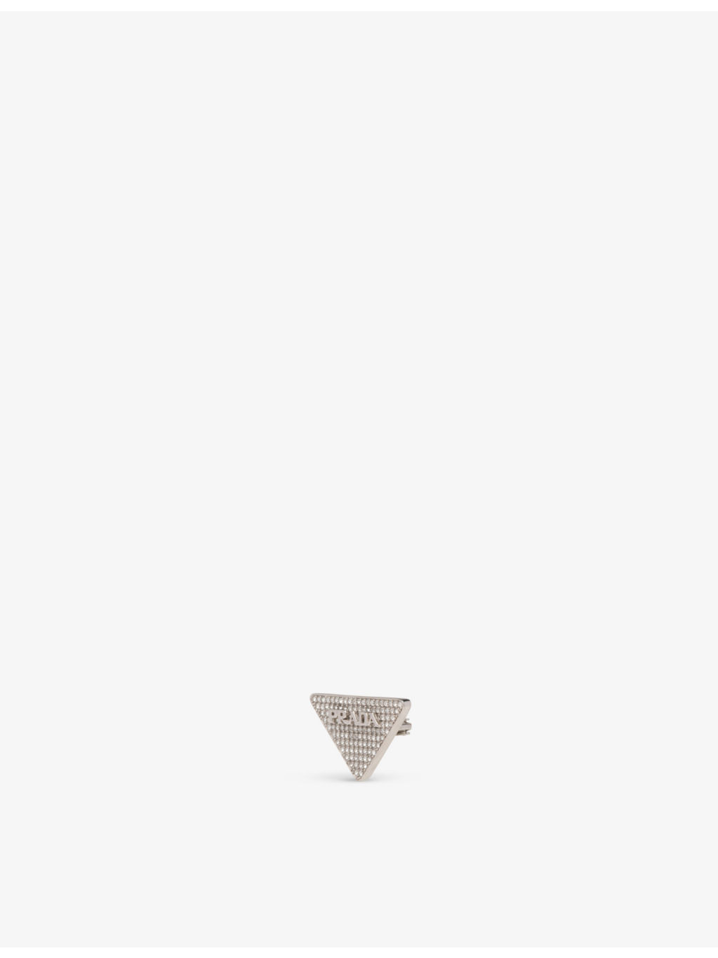 Left logo-embellished sterling silver and crystal single stud earring - 4