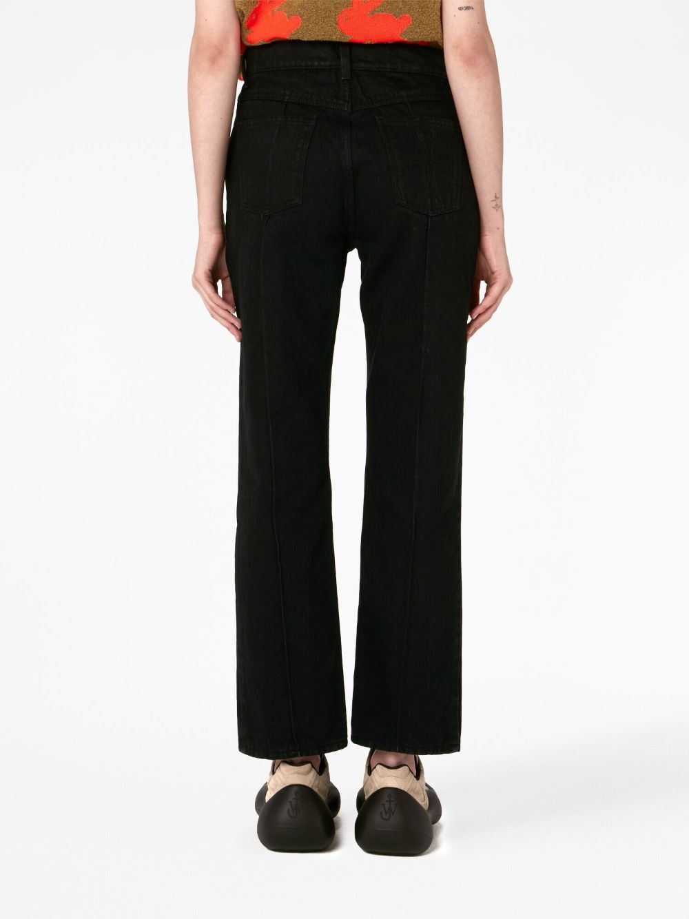 padlock-detail slim-fit jeans - 4