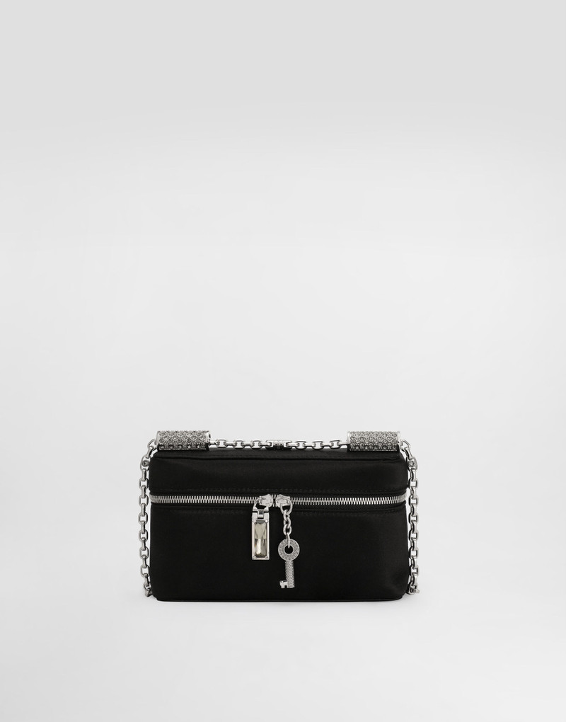 Sicily medium satin and pavé tubes shoulder bag 1