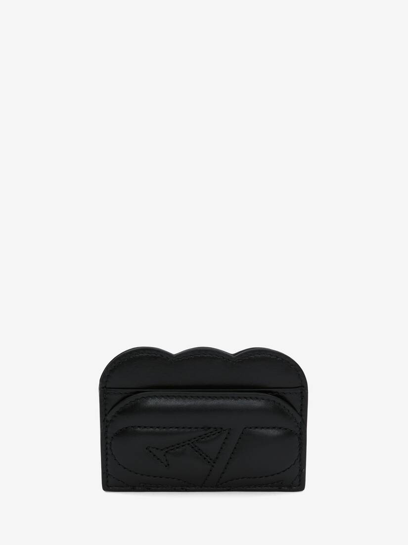 Women's Seal Logo Card Holder in Black - 1