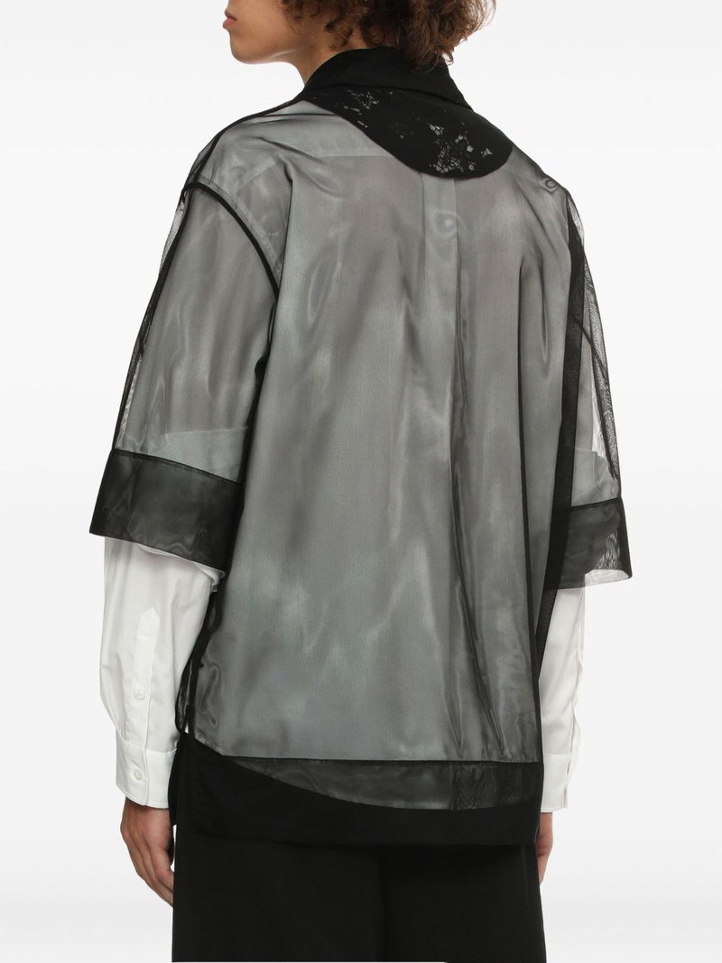 lace-panel mesh shirt 4