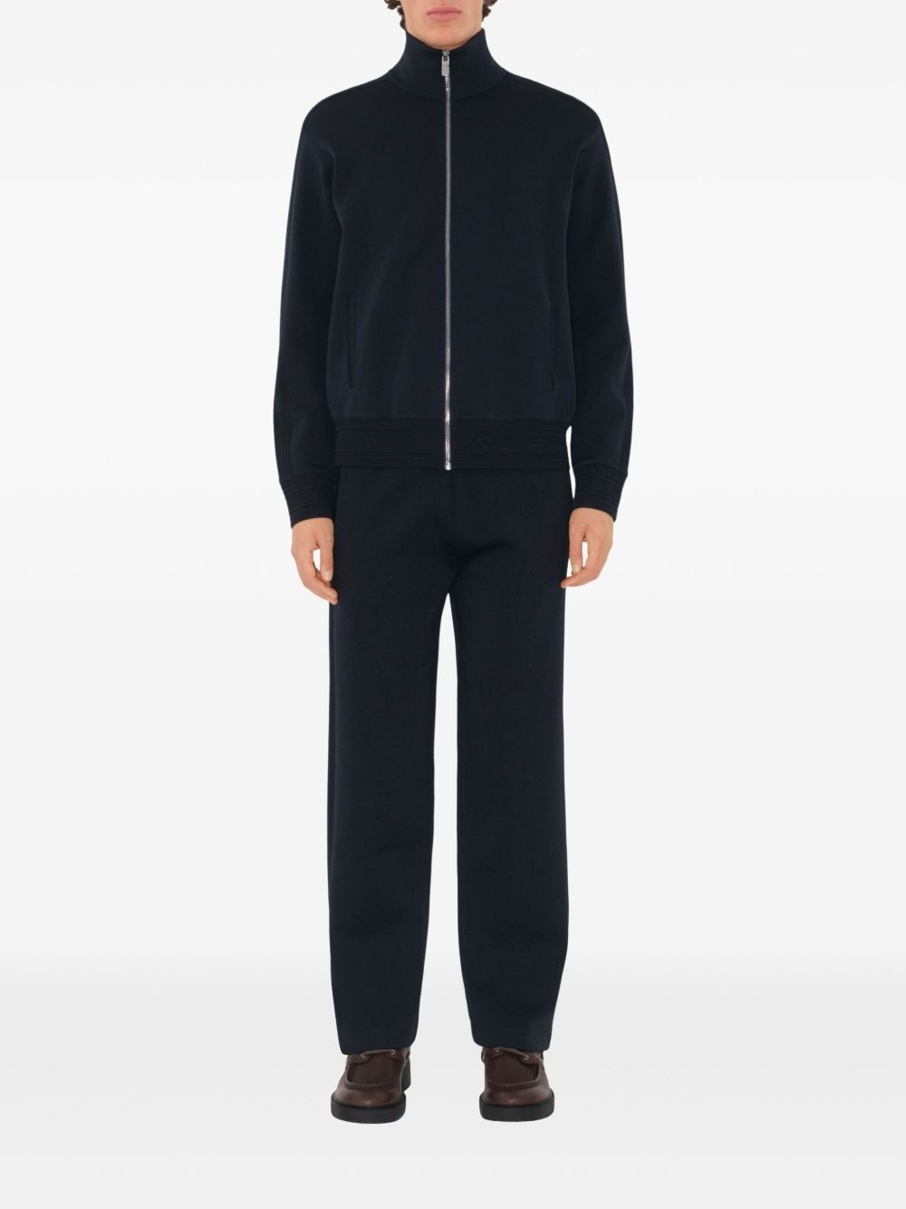 logo-embroidered sport jacket - 2