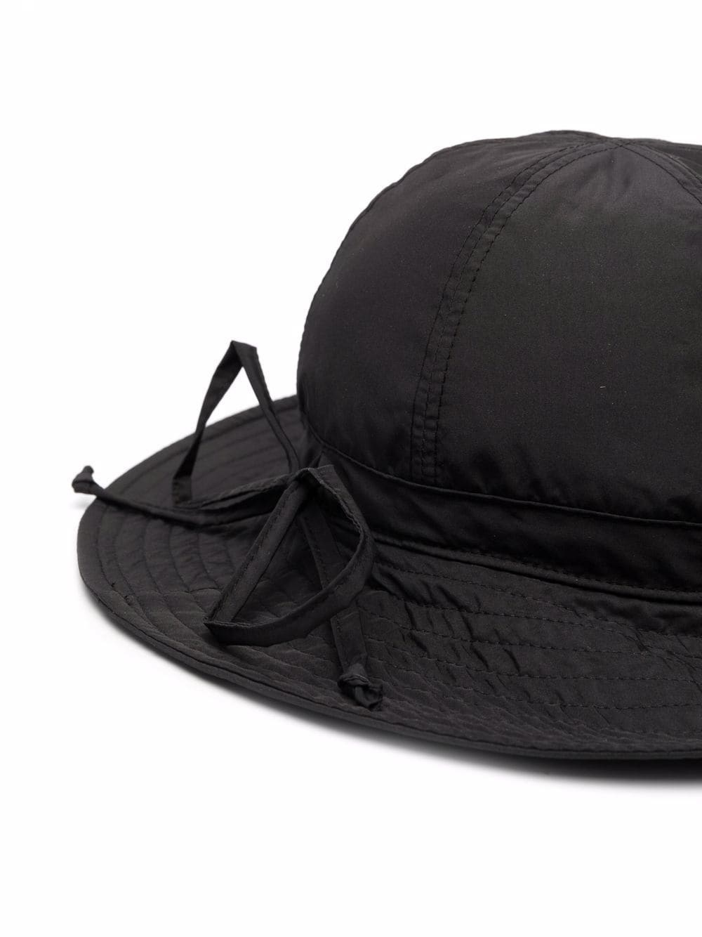 tie-fastening wide-brim hat - 2