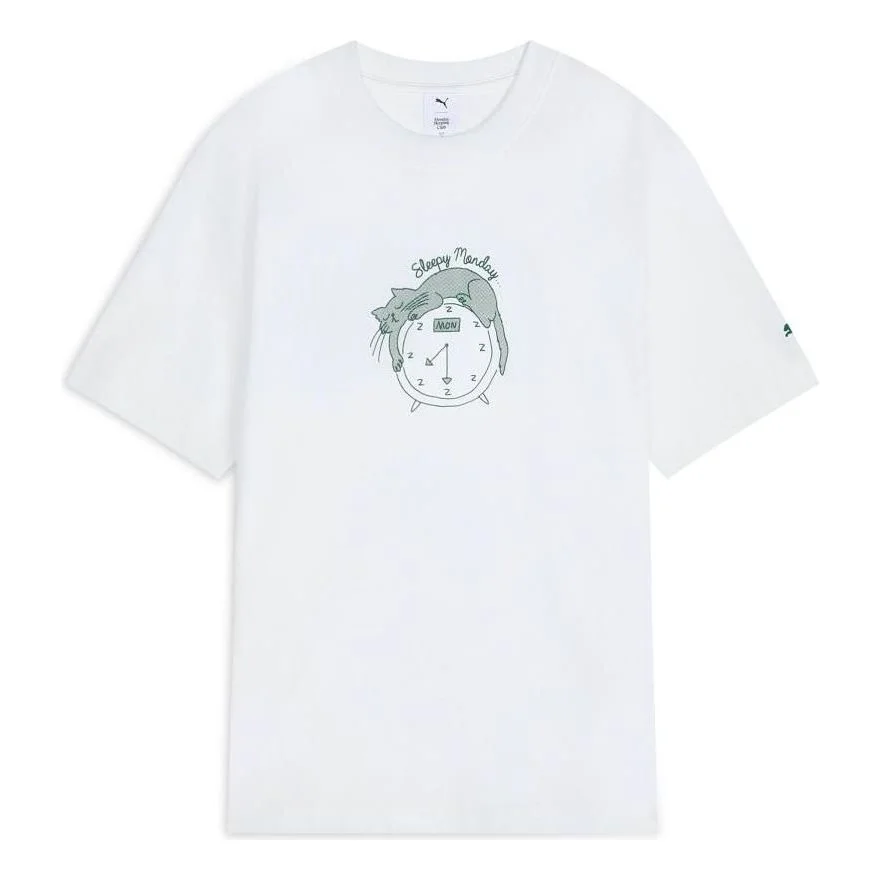 PUMA x Monday Sleeping Club Graphic T-Shirt 'PUMA White' 638987-02 - 1
