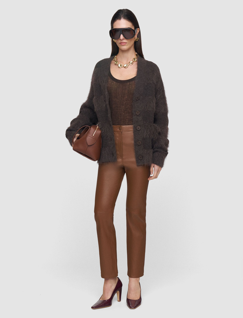 JOSEPH Duke Leather Stretch Trousers outlook