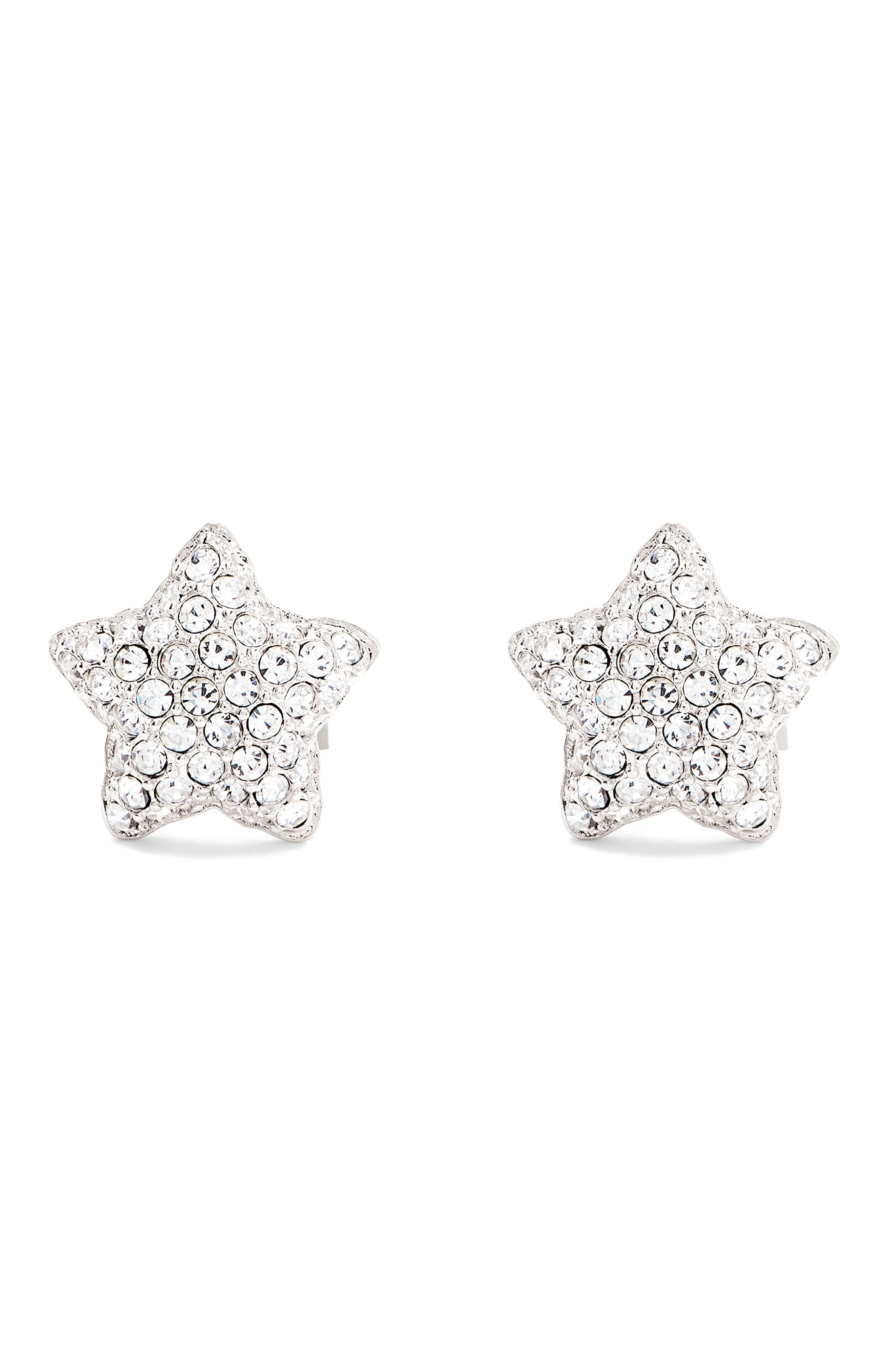 Marc Jacobs Star Pavé Stud Earrings in Silver/Crystal at Nordstrom - 1
