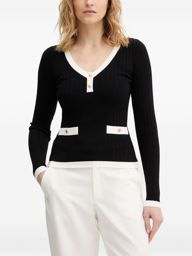 ribbed buttoned sweater 1