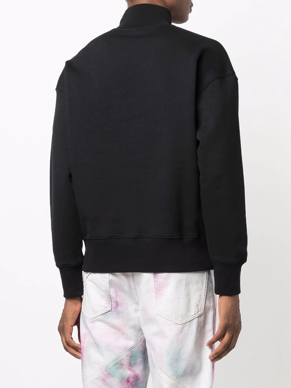 logo-print mock-neck sweatshirt - 4