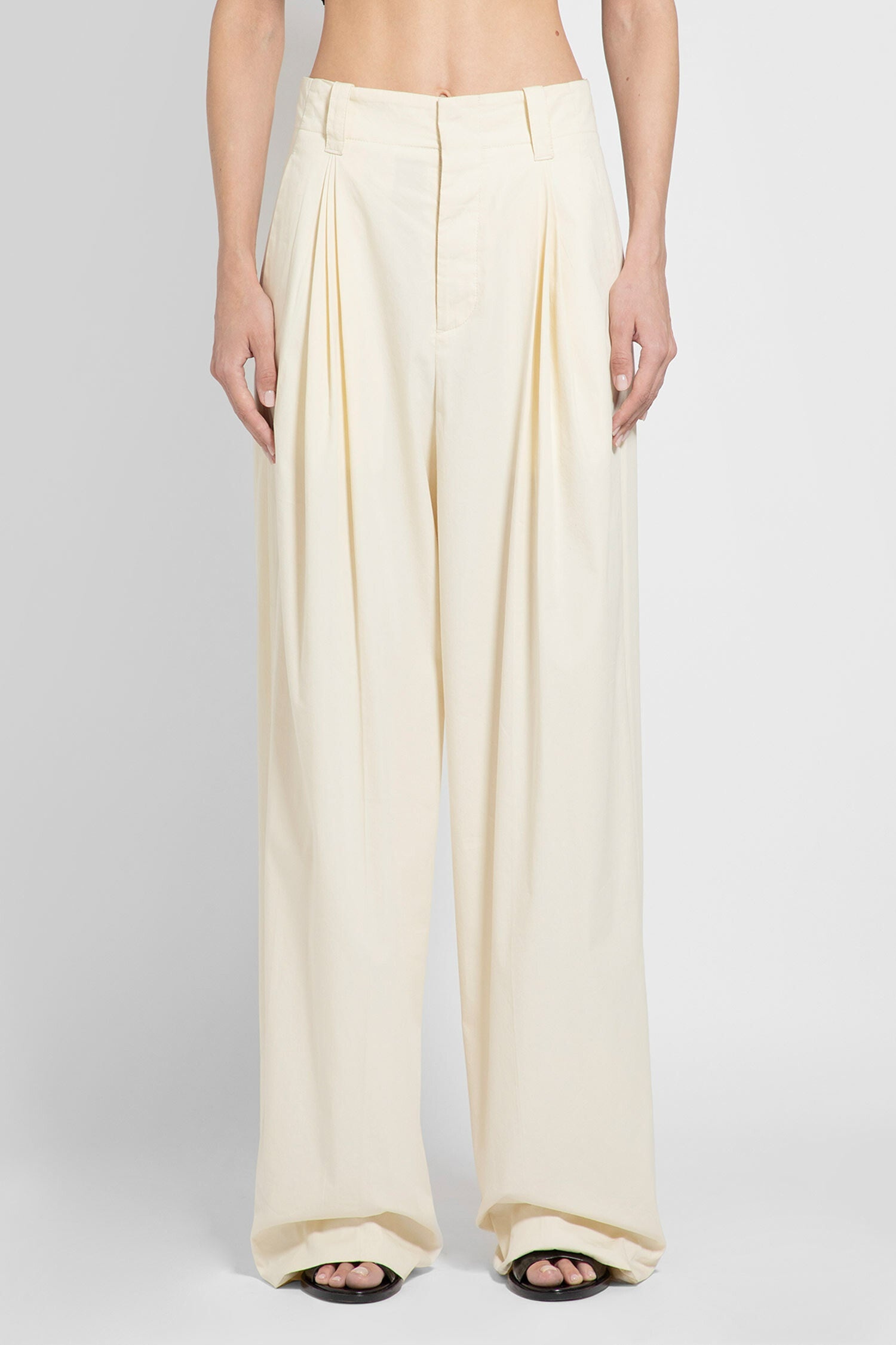 High-Waisted-Darted-Wide-Leg-Trousers - 1