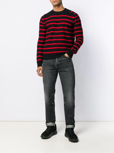 SAINT LAURENT striped knitted jumper outlook