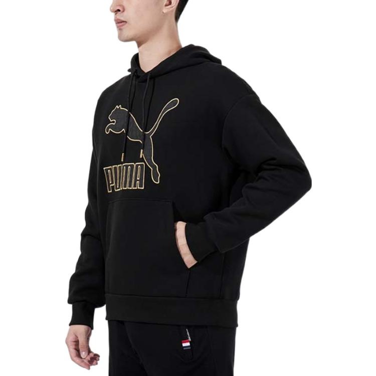 PUMA Logo Luxe Graphic Hoodie 'Black' 534408-01 - 3