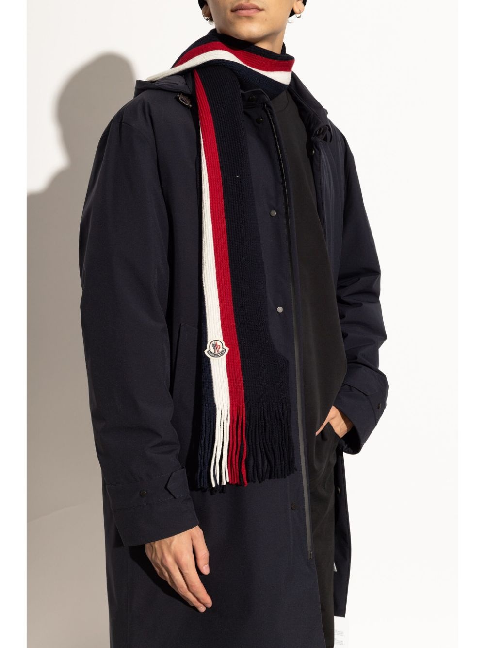 logo-patch scarf - 2