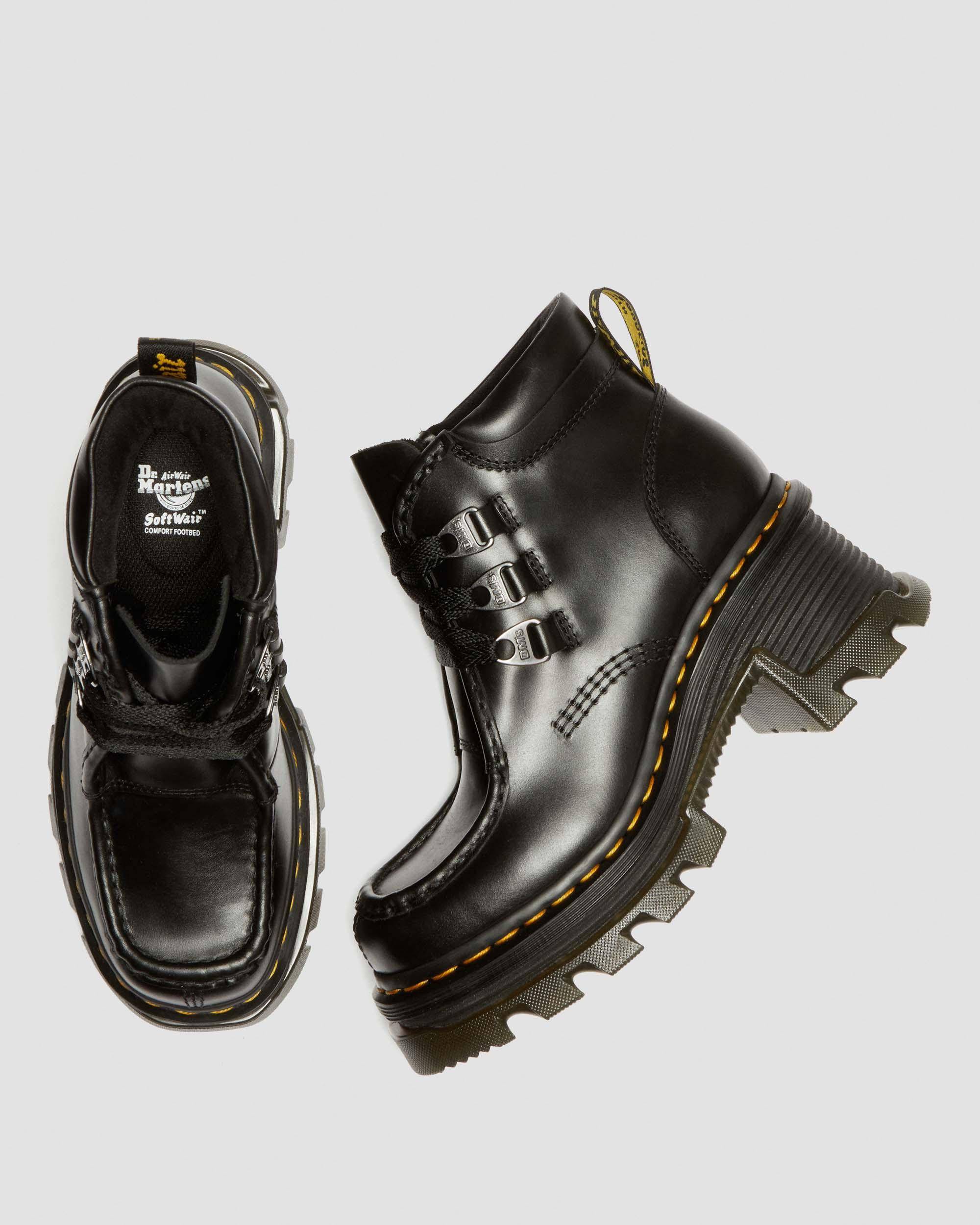Corran 3-Eye Atlas Leather Heeled Boots - 10
