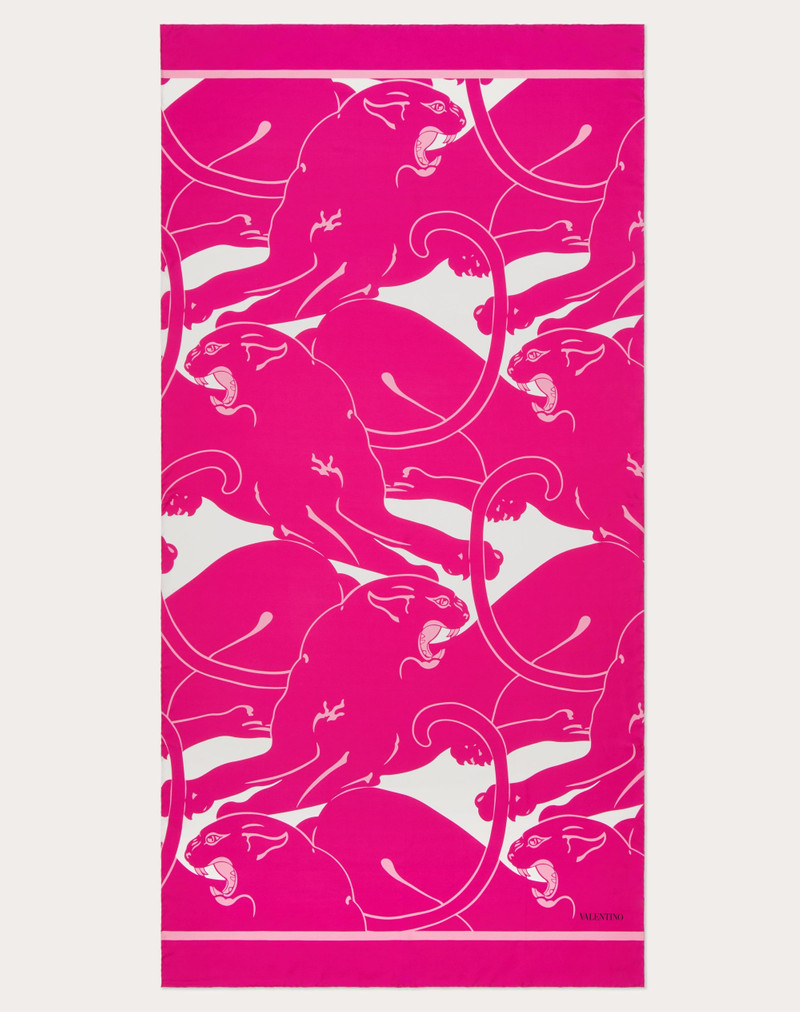 SILK STOLE WITH PANTHER PRINT 3