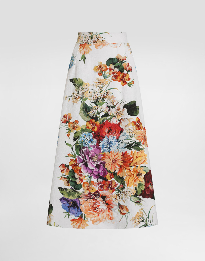 Flower bouquet-print skirt 1