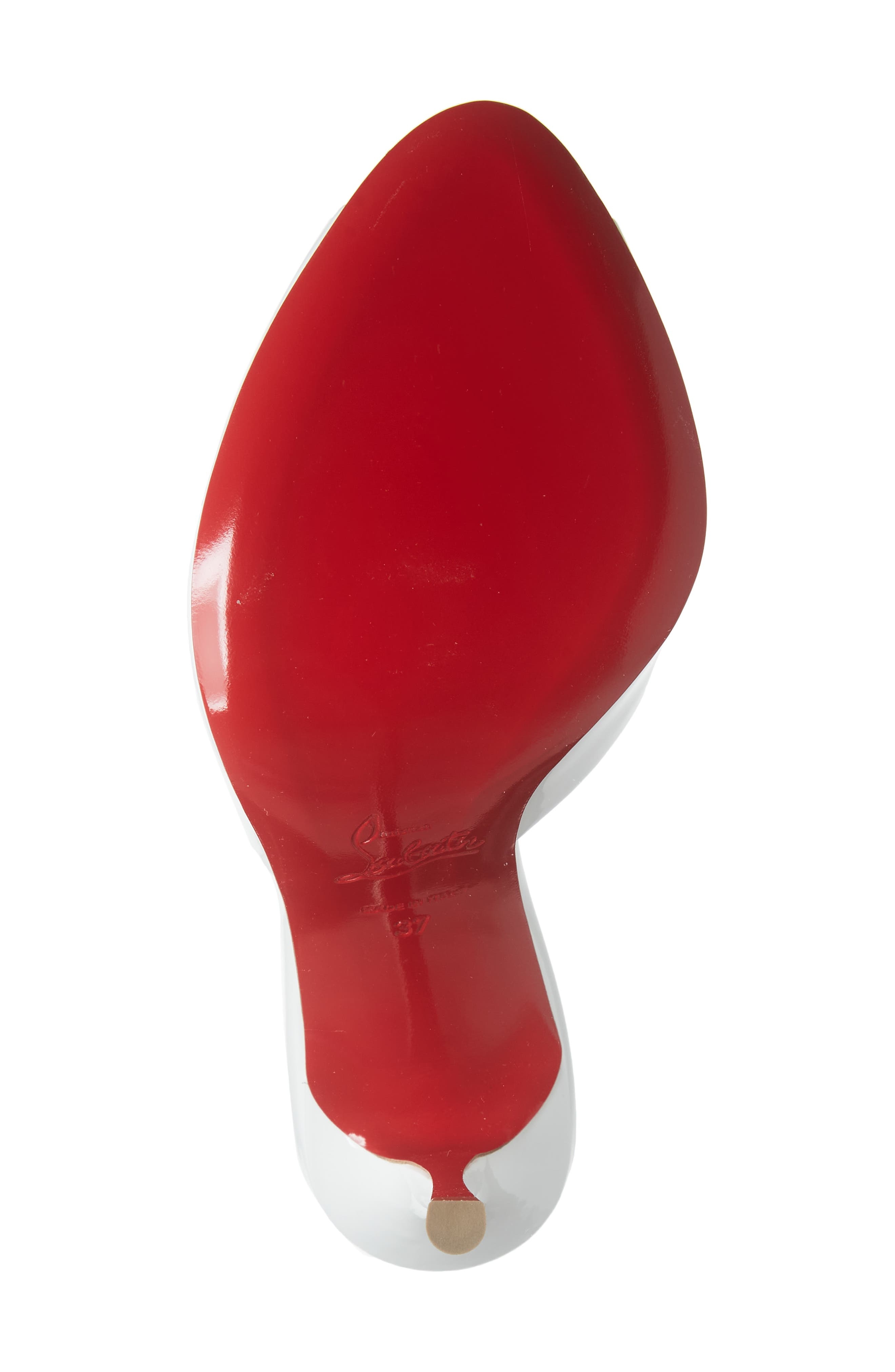 Christian Louboutin Me Dolly Peep Toe Slide Sandal in W302 Bianco at Nordstrom - 6