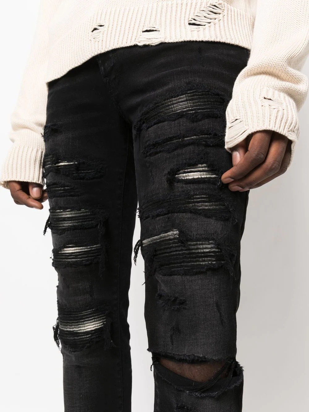 Thrasher distressed skinny jeans - 5