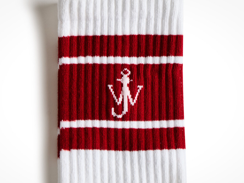 JW Anderson SPORT SOCKS IN WHITE & RED outlook