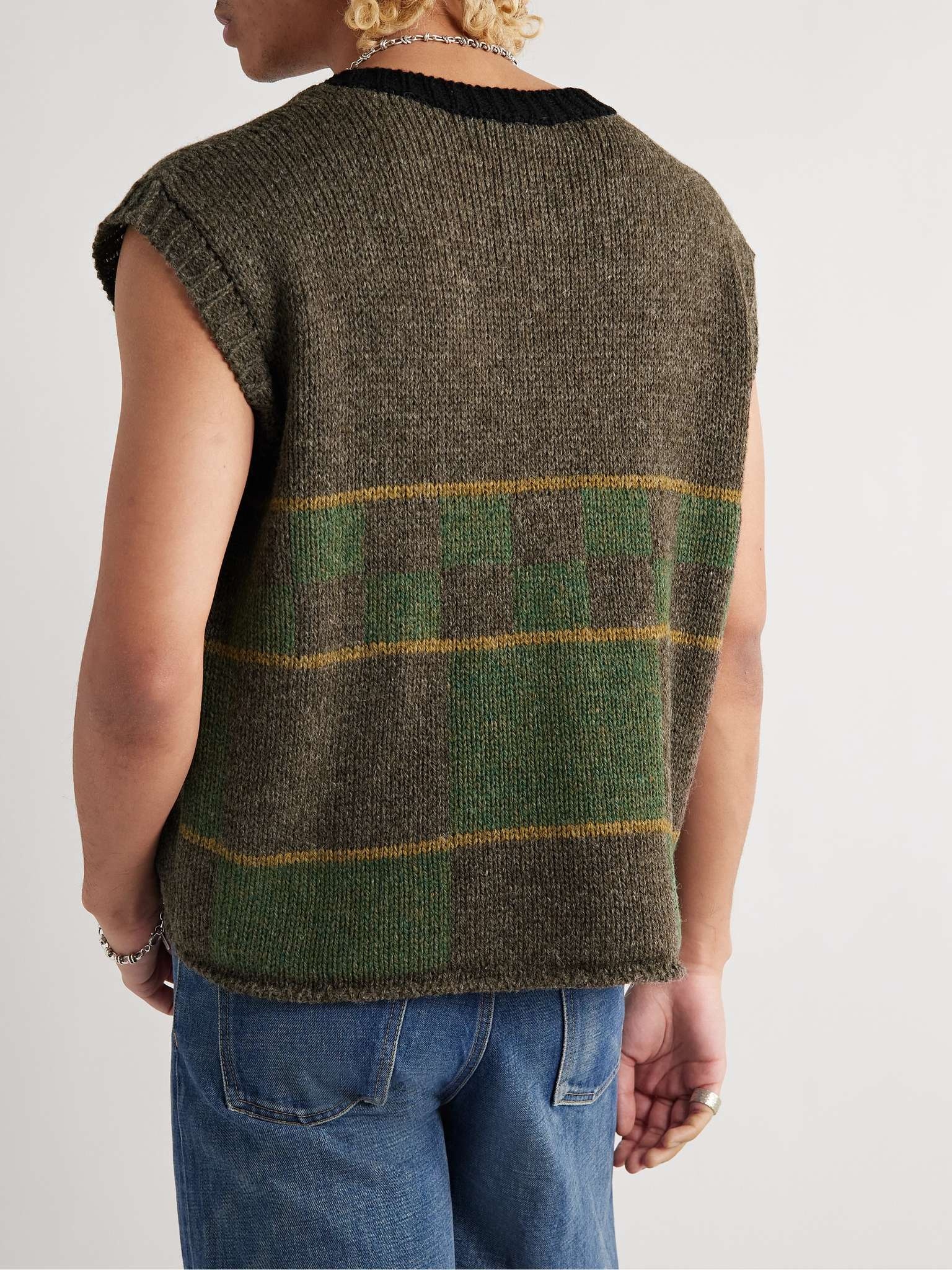 Intarsia Wool Vest - 4
