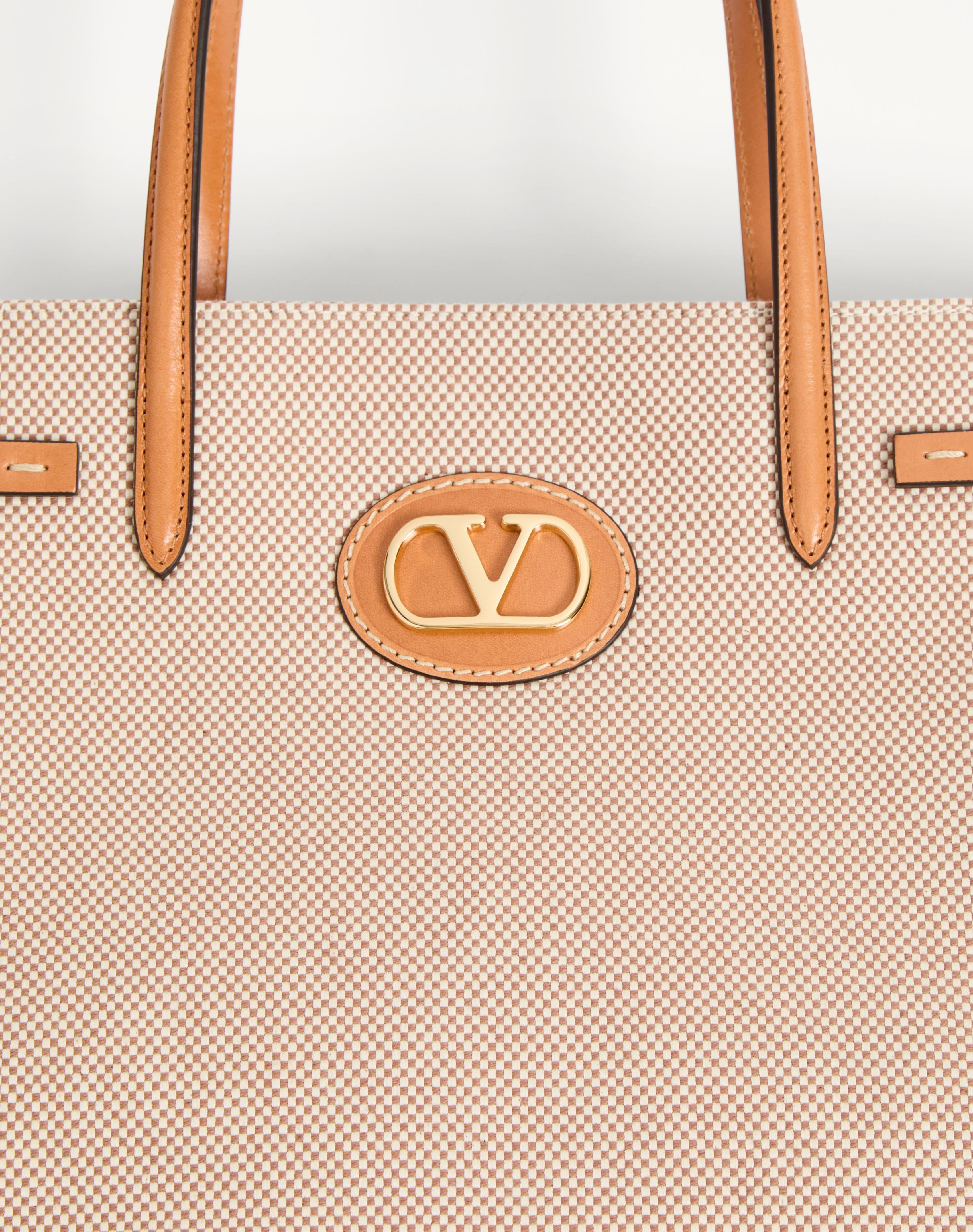 VALENTINO GARAVANI ANTIBES MEDIUM CANVAS SHOPPING BAG - 8