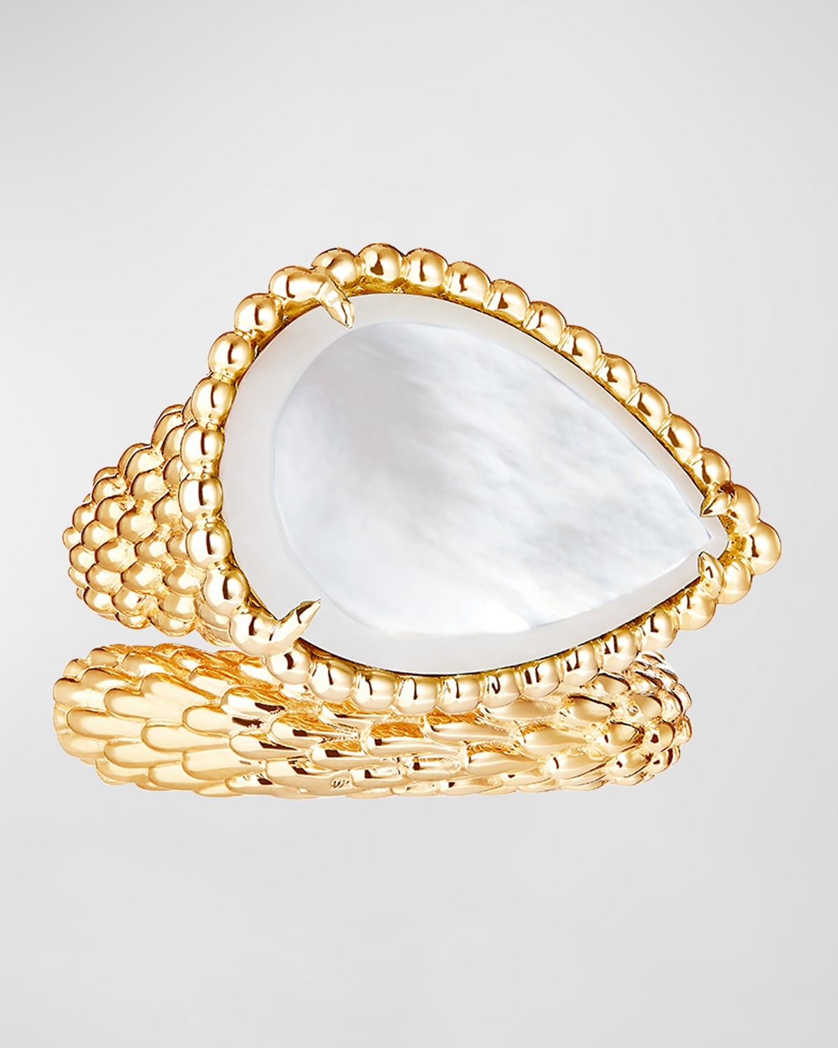 Serpent Boheme 18K Yellow Gold Mother-of-Pearl Ring - 4