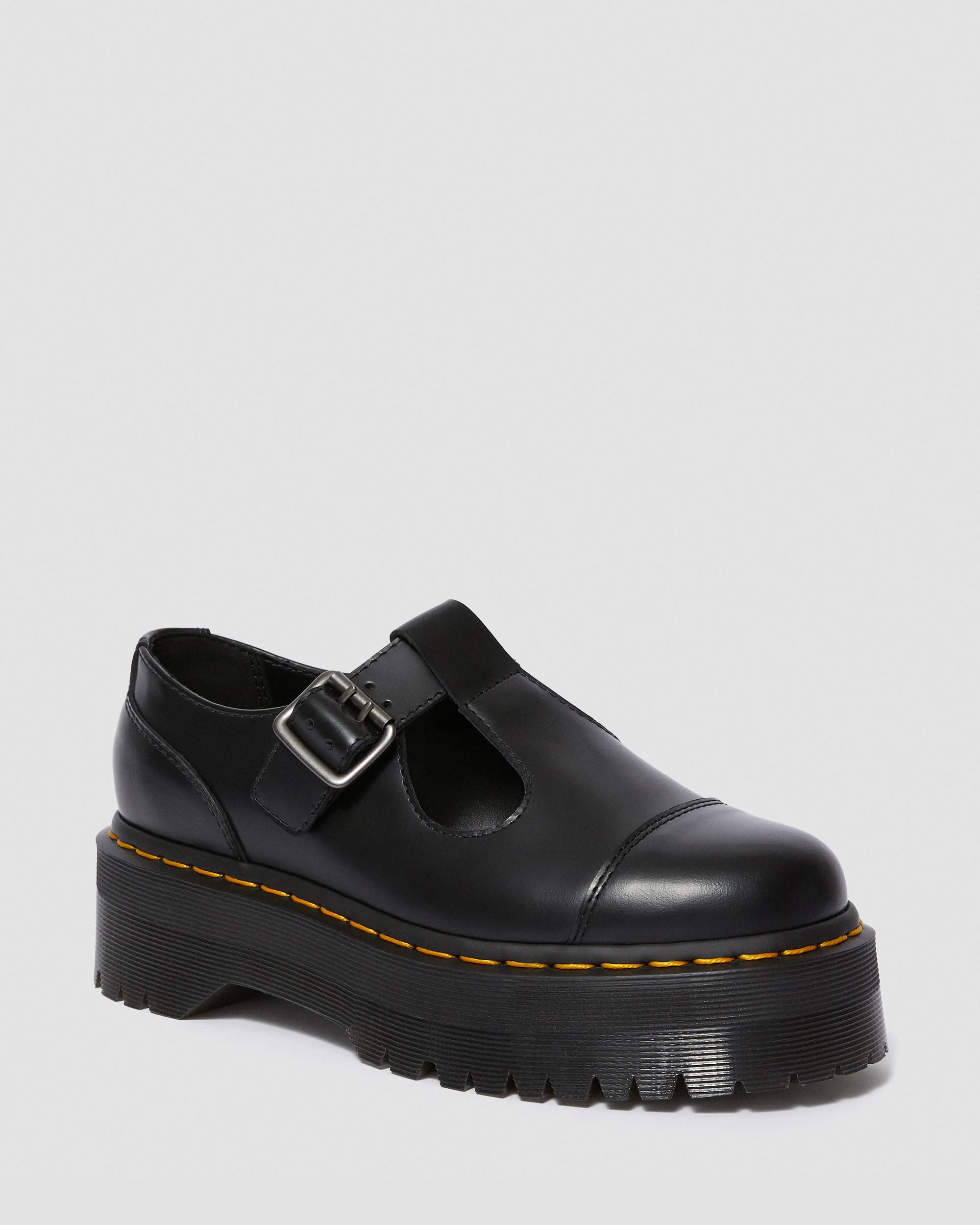 Bethan Polished Smooth Leather Platform Shoes - 2