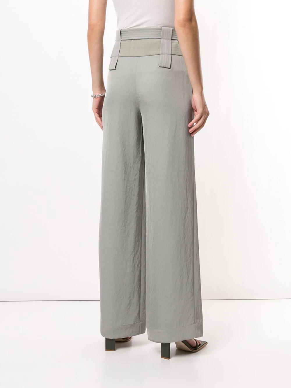 high-waisted wide trousers - 4