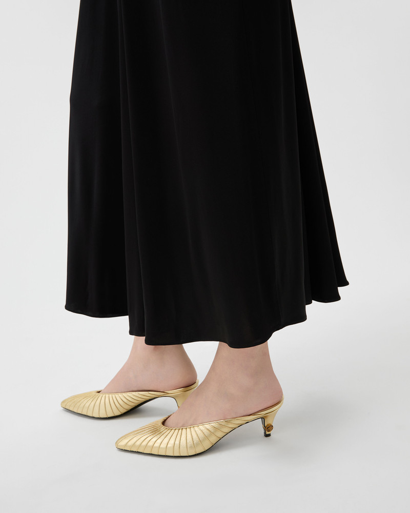 VERSACE Gianni Metallic Nappa Mules 55 mm outlook