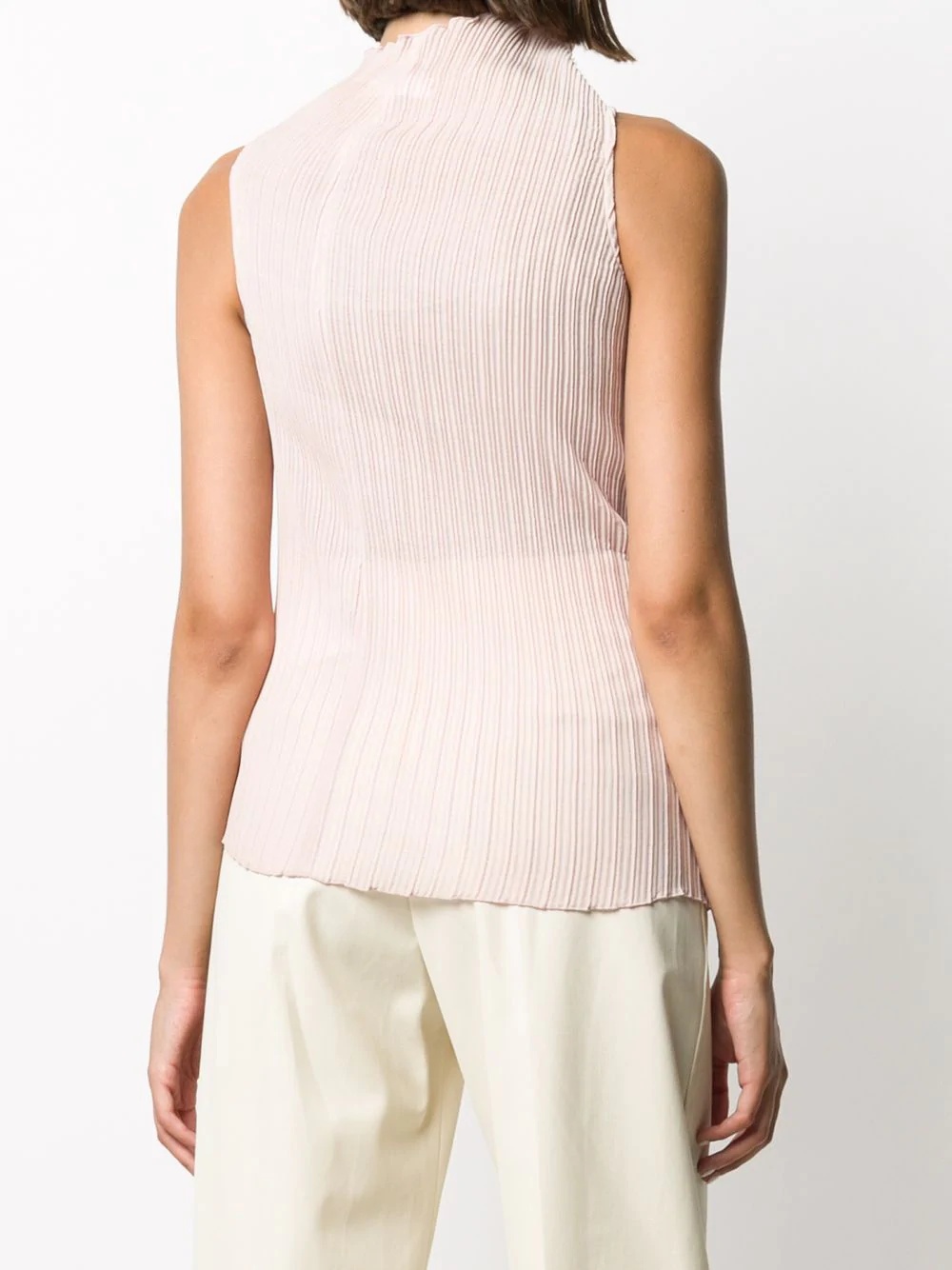 asymmetric high-neck top - 4