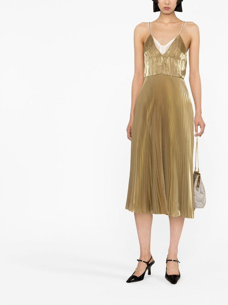 Prada Technical Voile pleated midi dress outlook