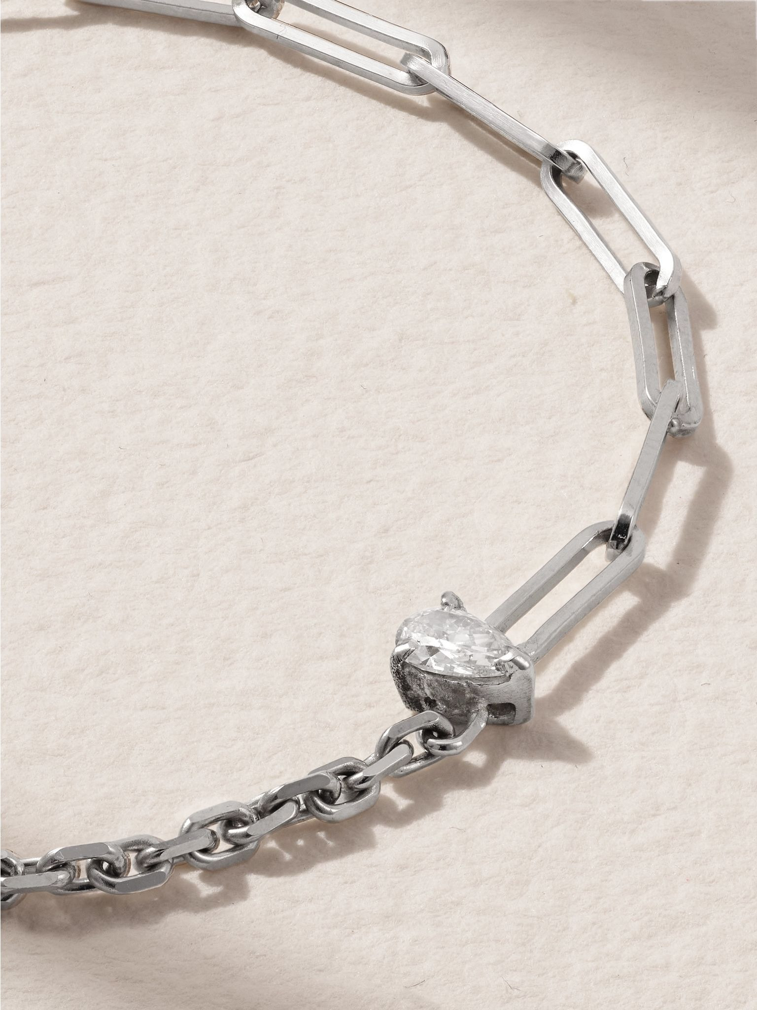 18-karat white gold diamond bracelet Silver - 4