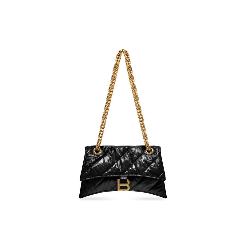 Women's Crush Small Chain Bag Quilted in Black - 1